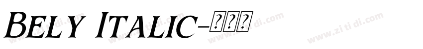 Bely Italic字体转换
